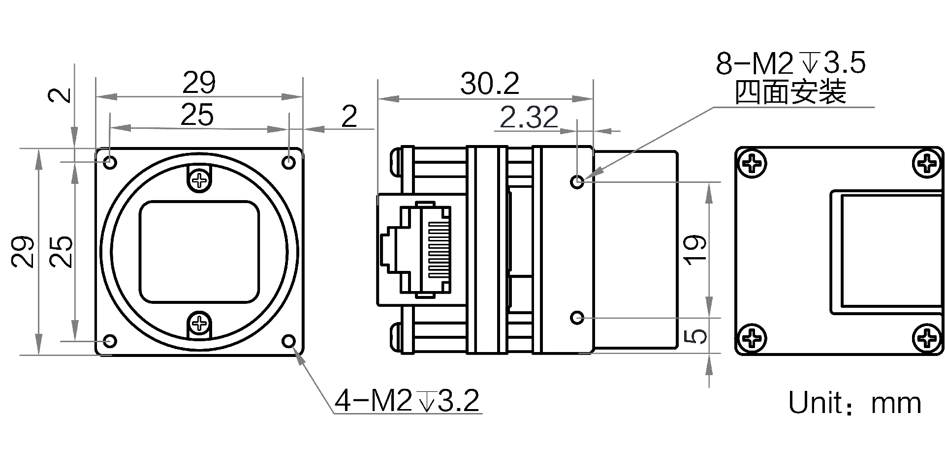 40萬(wàn)像素網(wǎng)口板級(jí)相機(jī),IMX297,黑白,C口前蓋.png image.png